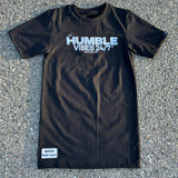 Classic “Humble Vibes 24/7” Tee Black-White