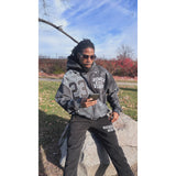 Oversized "Humble Vibes 24/7" Jacket Black-White