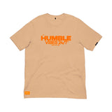 Classic “Humble Vibes 24/7” Tee Tan-Orange