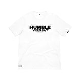 Classic “Humble Vibes 24/7” Tee White-Black